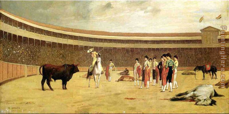 Bull and Picador painting - Jean-Leon Gerome Bull and Picador art painting